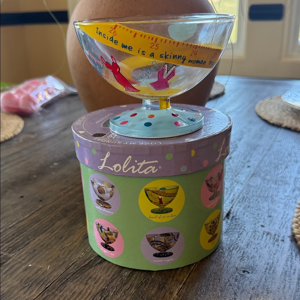 Lolita “Kind of on a Diet” Sundae Bowl 12 oz Handpainted  Collection